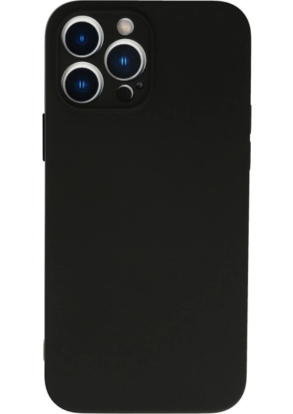 Iphone 13 Pro Max Kılıf Nano Içi Kadife Silikon - Siyah
