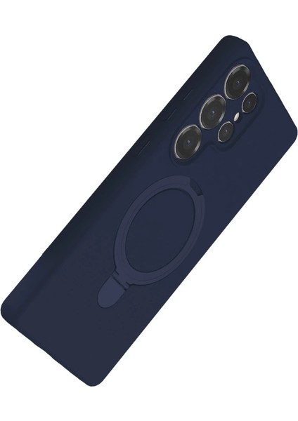 Samsung Galaxy S23 Ultra Regal Magsafe Standlı Kapak - Lacivert modelleri