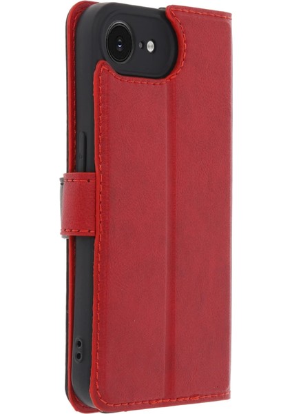 Iphone 16E Kılıf Trend S Plus Kapaklı Kılıf - Kırmızı modelleri