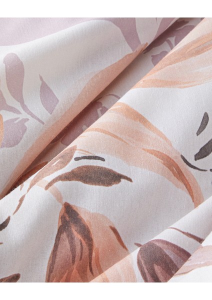 Bright Garden Dijital Baskılı Kolay Ütülenir Tek Kişilik Nevresim Takımı 160X220 cm Pembe - Sarı indirimleri