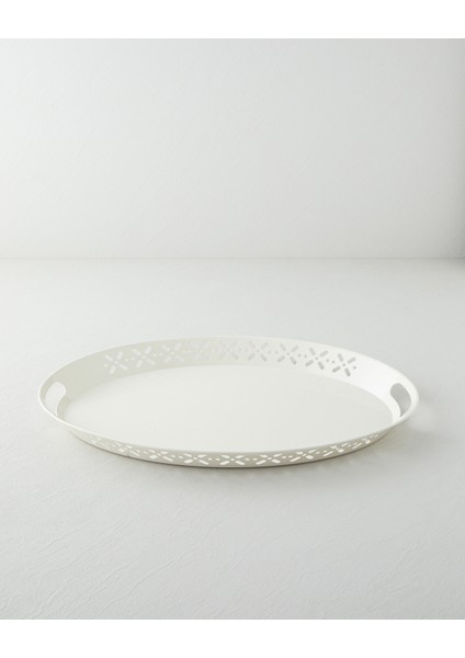 Core Metal Tepsi 52X39 cm Krem