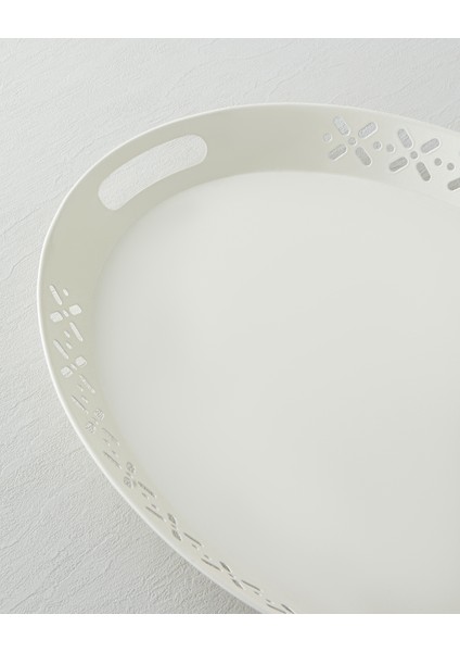 Core Metal Tepsi 52X39 cm Krem modelleri