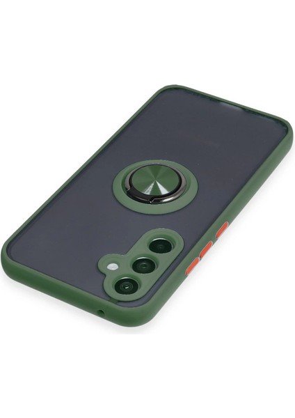 Samsung Galaxy A34 5g Kılıf Montreal Yüzüklü Silikon Kapak - Yeşil fırsatları