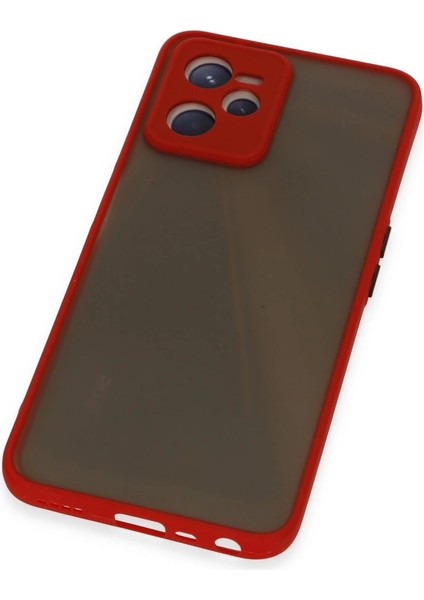 Realme C35 Kılıf Montreal Silikon Kapak - Kırmızı fırsatları