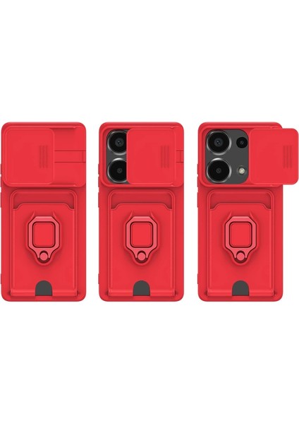 Xiaomi Redmi Note 13 Pro 4g Kılıf Zuma Kartvizitli Yüzüklü Silikon - Pembe fiyatları