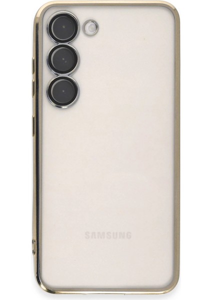 Samsung Galaxy S23 Kılıf Razer Lensli Silikon - Gold fiyatları