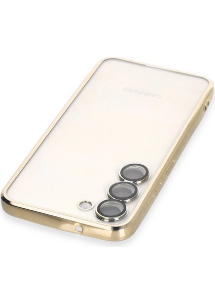 Samsung Galaxy S23 Kılıf Razer Lensli Silikon - Gold modelleri