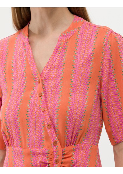 Kadın Turuncu Regular Fit Dokuma Elbise 50262951-VR222