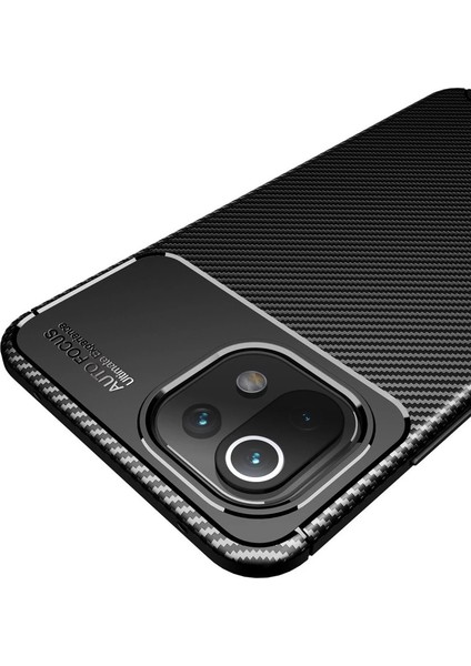 Xiaomi Mi 11 Lite Kılıf Auto Focus Karbon Kapak - Siyah modelleri