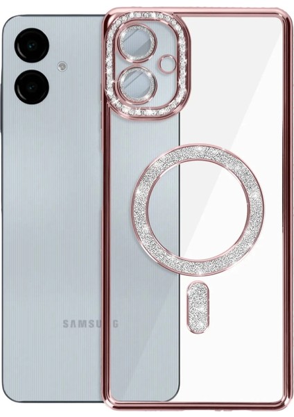 Samsung Galaxy A06 Joke Simli Magneticsafe Kılıf - Pembe indirimleri