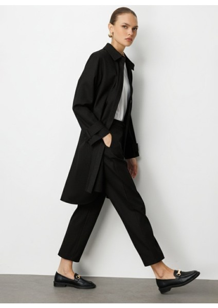 Klasik Yaka Düz Siyah Kadın Tunik M1MZ1030210163 fırsatları