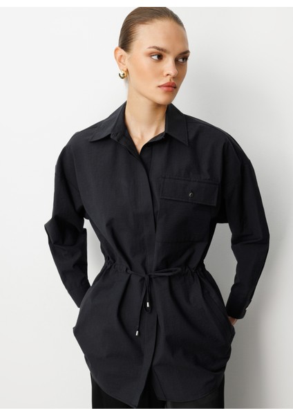 Klasik Yaka Düz Siyah Kadın Tunik M1MZ1030210166 fiyatları