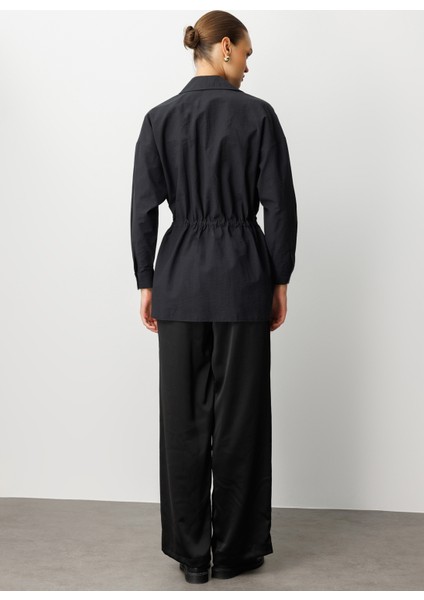 Klasik Yaka Düz Siyah Kadın Tunik M1MZ1030210166 indirimleri