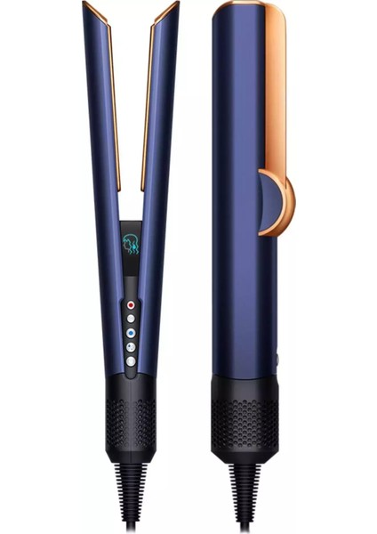 Dyson Airstrait™ Prusya Mavisi ve Parlak Bakır Islak ve Kuru Saç Düzleştirici (Ithalatçı Garantili)