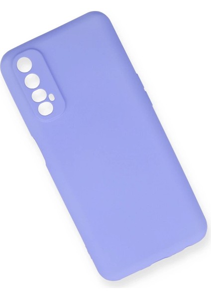 Realme 7 Kılıf First Silikon - Lila modelleri