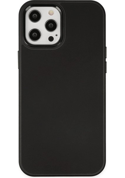 Iphone 12 Pro Max Kılıf Asya Deri Silikon - Siyah