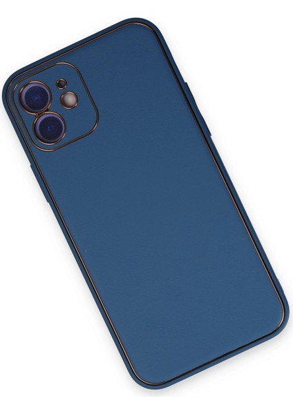 Iphone 12 Kılıf Coco Deri Silikon Kapak - Açık Mavi modelleri