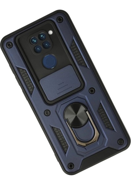 Xiaomi Redmi Note 9 Kılıf Pars Lens Yüzüklü Silikon - Lacivert fiyatları