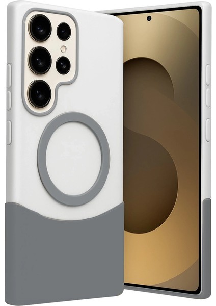 Joko Samsung Galaxy S24 Ultra Velar Magsafe Kapak - Natural Grey