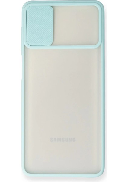 Samsung Galaxy M51 Kılıf Palm Buzlu Kamera Sürgülü Silikon - Turkuaz fiyatları