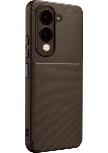Vivo Y29S Auto Focus Karbon Kapak - Kahverengi modelleri