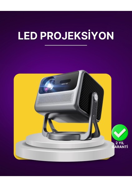 Smart Projector Android Tv Ev Sinema Projeksiyonu