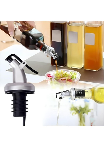 Sızdırmaz Kapaklı Şişe Tıpası Yağdanlık Ucu (4 Adet)