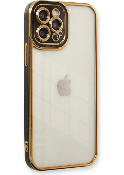 Iphone 12 Pro Max Kılıf Liva Lens Silikon - Siyah