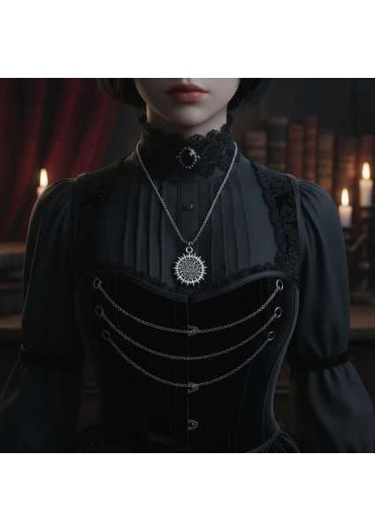 Manga - Black Butler Kuroshitsuji Gümüş Kaplama Örme Zincir Kolye modelleri