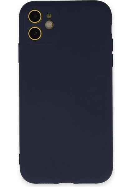 Iphone 11 Kılıf Nano Içi Kadife Silikon - Lacivert