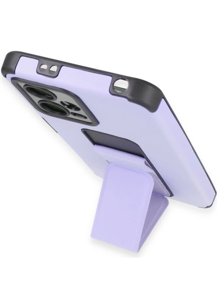Xiaomi Poco X5 5g Kılıf Mega Standlı Silikon - Lila modelleri