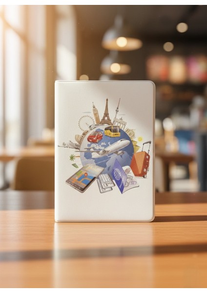 Sevimli Desenli Pasaport Kılıfı ve Valiz Etiketi Seti – Su Geçirmez, Dayanıklı, Seyahat Dostu