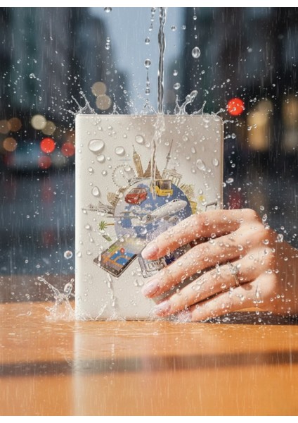 Sevimli Desenli Pasaport Kılıfı ve Valiz Etiketi Seti – Su Geçirmez, Dayanıklı, Seyahat Dostu