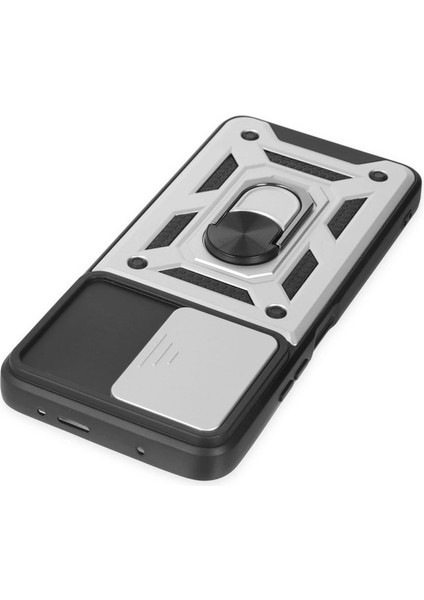 Xiaomi Poco X3 Gt Kılıf Pars Lens Yüzüklü Silikon - Gümüş fırsatları