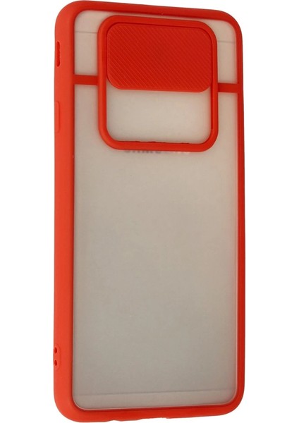 Samsung Galaxy J7 Prime Kılıf Palm Buzlu Kamera Sürgülü Silikon - Kırmızı modelleri