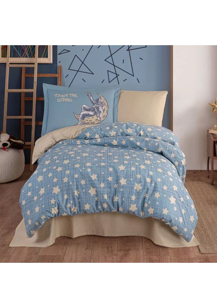 Tek Kişilik Poplin Nev Takımı Space Mavi