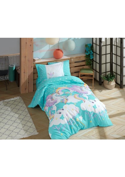 Tek Kişilik Poplin Nev Takımı Magical Aqua