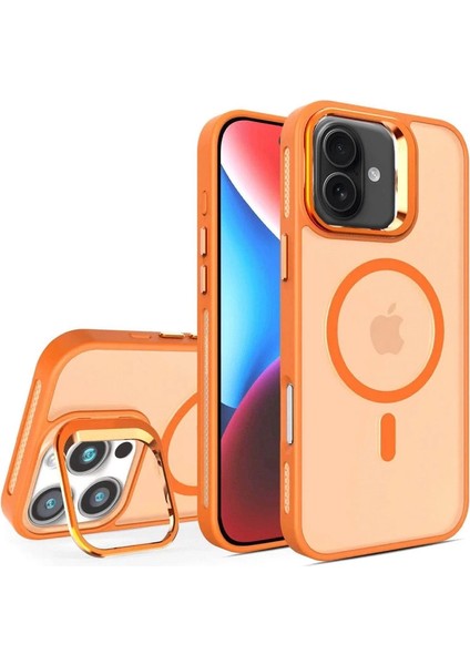 Joko Iphone 16 Flet Lens Magsafe Kapak - Turuncu