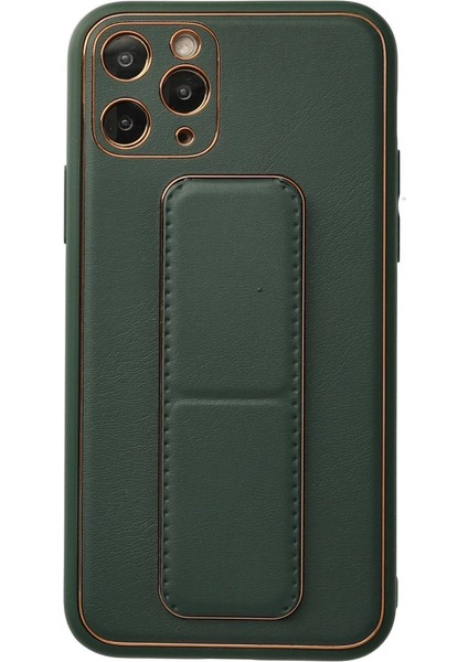 Iphone 11 Pro Kılıf Coco Deri Standlı Kapak - Yeşil