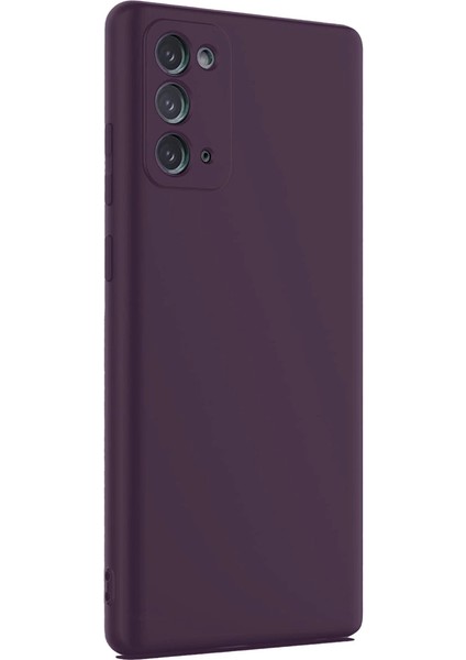 Samsung Galaxy Note 20 Kılıf First Silikon - Mürdüm