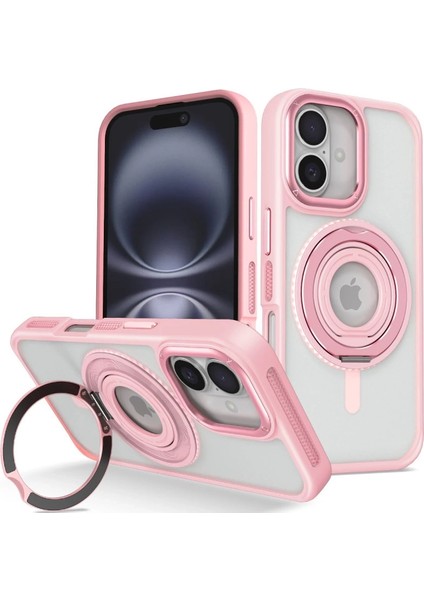 Joko Iphone 16 Banza Magsafe Standlı Kapak - Pembe