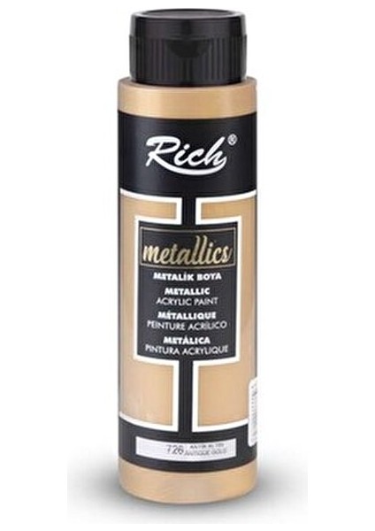 Metalik Akrilik Boya 500 cc Antik Altın 726 Renkli Metalik Özellikte fiyatları