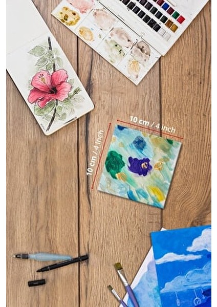 KTS Tuval Kompozit 10 x 10 cm 12'li Set 2,5 mm Kalınlıkta Özel Yüzeyler indirimleri