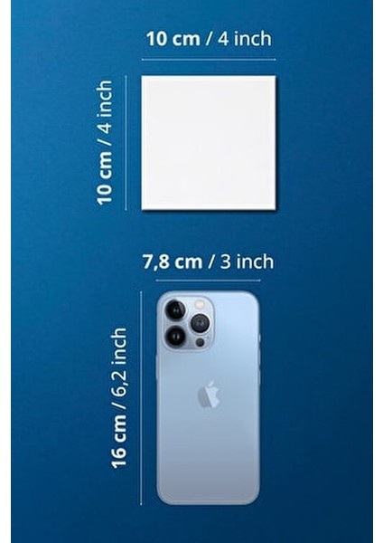 KTS Tuval Kompozit 10 x 10 cm 12'li Set 2,5 mm Kalınlıkta Özel Yüzeyler