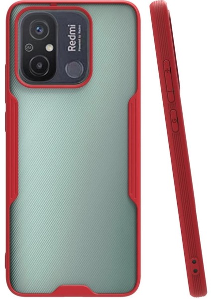 Xiaomi Redmi 12C Kılıf Platin Silikon - Kırmızı