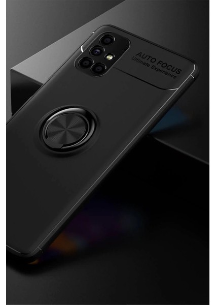 Samsung Galaxy M51 Kılıf Range Yüzüklü Silikon - Siyah fiyatları