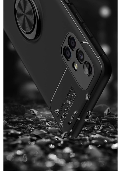 Samsung Galaxy M51 Kılıf Range Yüzüklü Silikon - Siyah