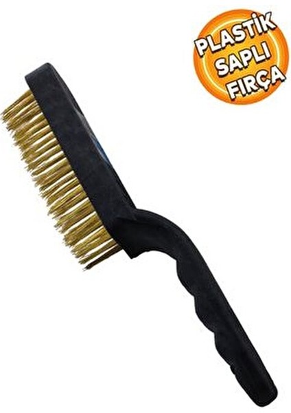Badem10 Saplı Tel Fırça No 5 Çok Amaçlı Temizleme Fırçası Kir Pas Mangal Barbekü Izgara