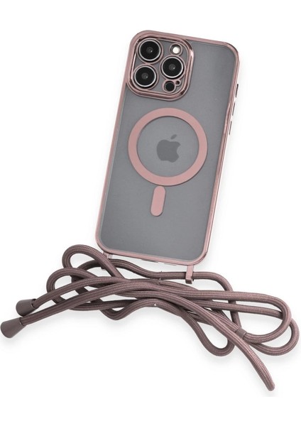 Iphone 12 Pro Kılıf Divo Lazer Askılı Magsafe Kapak - Pembe modelleri