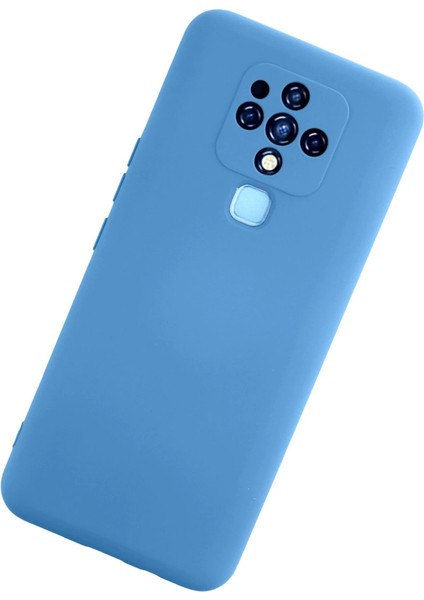 Tecno Camon 16 Kılıf Nano Içi Kadife Silikon - Mavi modelleri